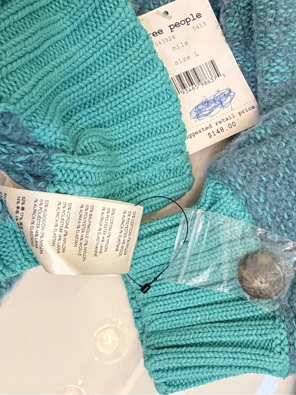 Free People Snow Drop Oversized Cardigan